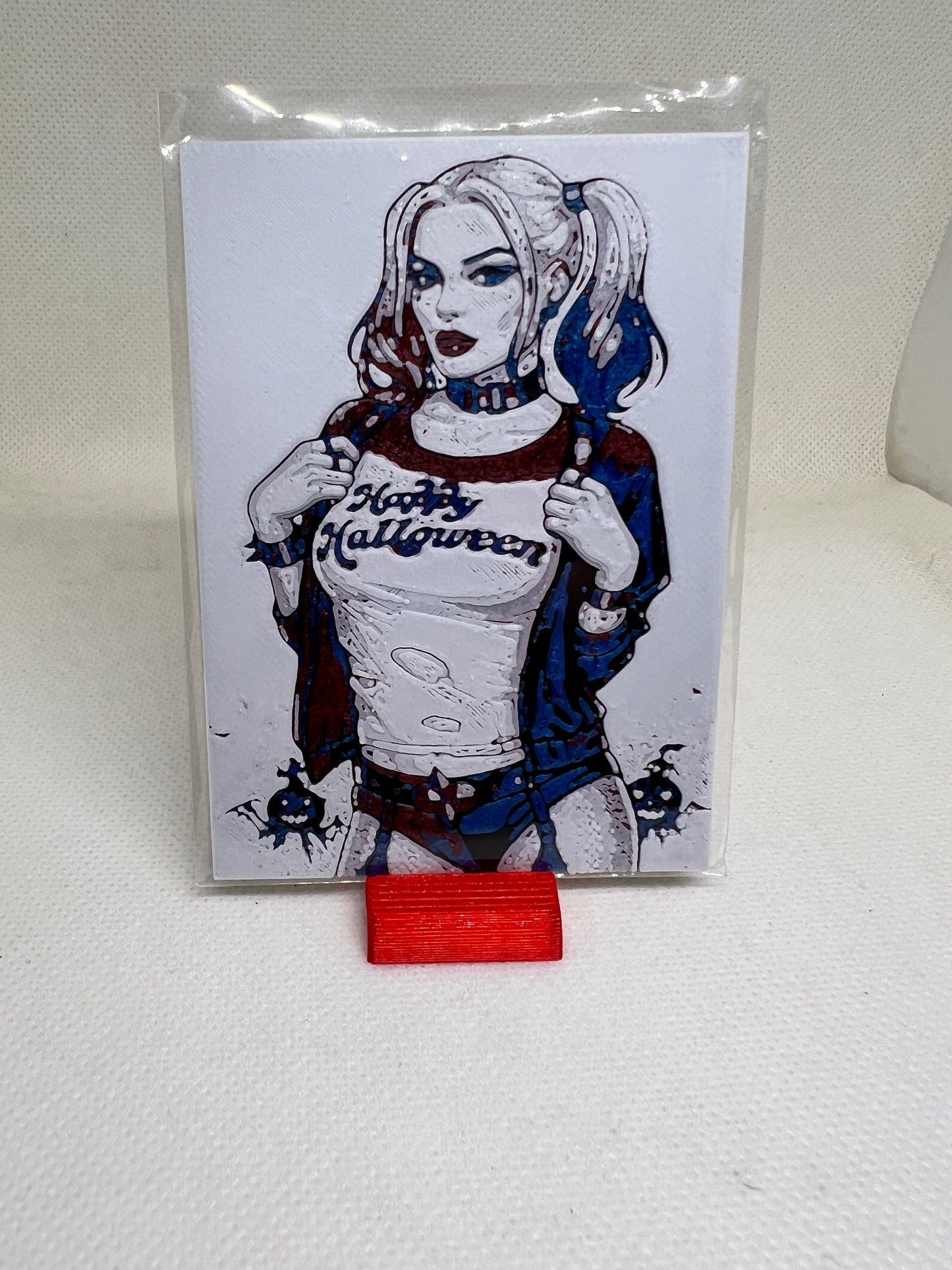Harley Quinn Happy Halloween Promo Horror Custom Card Fan Art