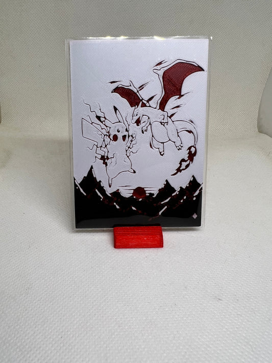 Charizard Pikachu Volcanos Custom Card Fan Art