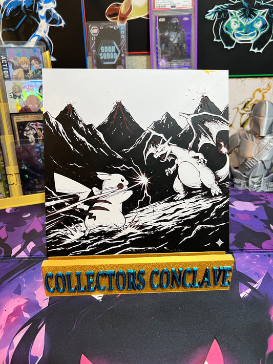 Charizard vs Pickachu Art Board Fan Art